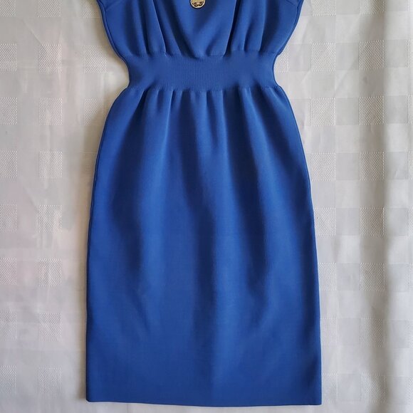 GAUDI Designer Mini Dress Cobalt Blue Bodycon Tank Dress Women's size large - Picture 8 of 9